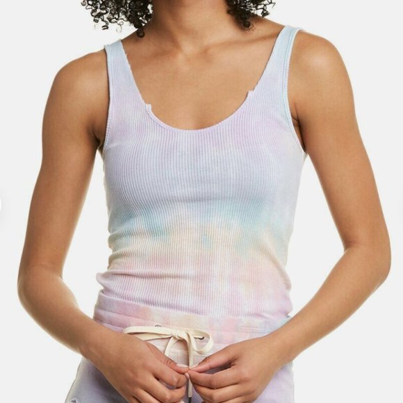 n:Philanthropy Multi-Pastel Tie Dye Ribbed Tank Top - Picture 1 of 6